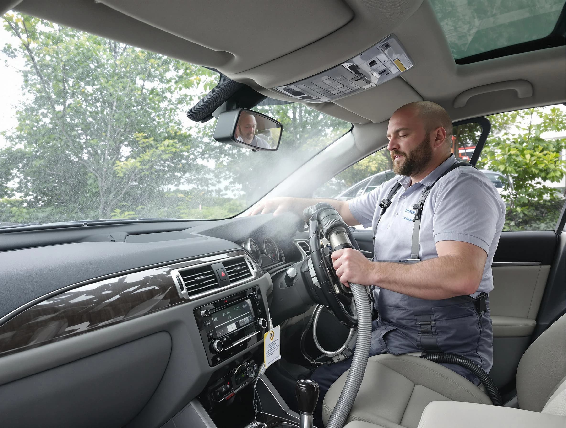 Holladay Air Duct Cleaning specialist performing professional car duct cleaning in Holladay