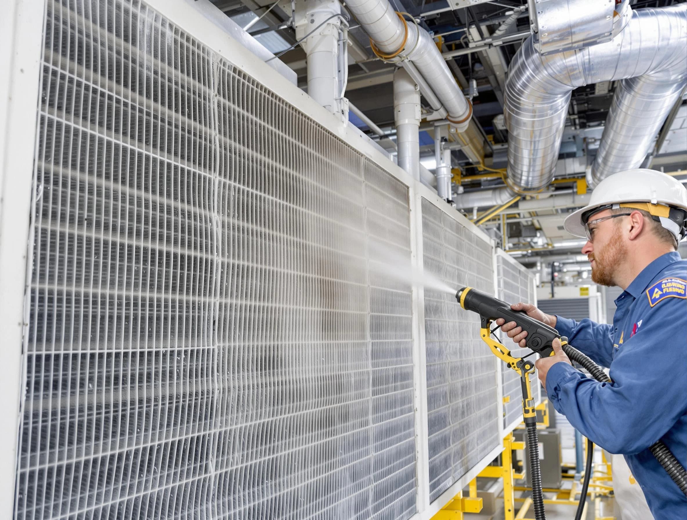 Professional commercial coil cleaning by Holladay Air Duct Cleaning in Holladay