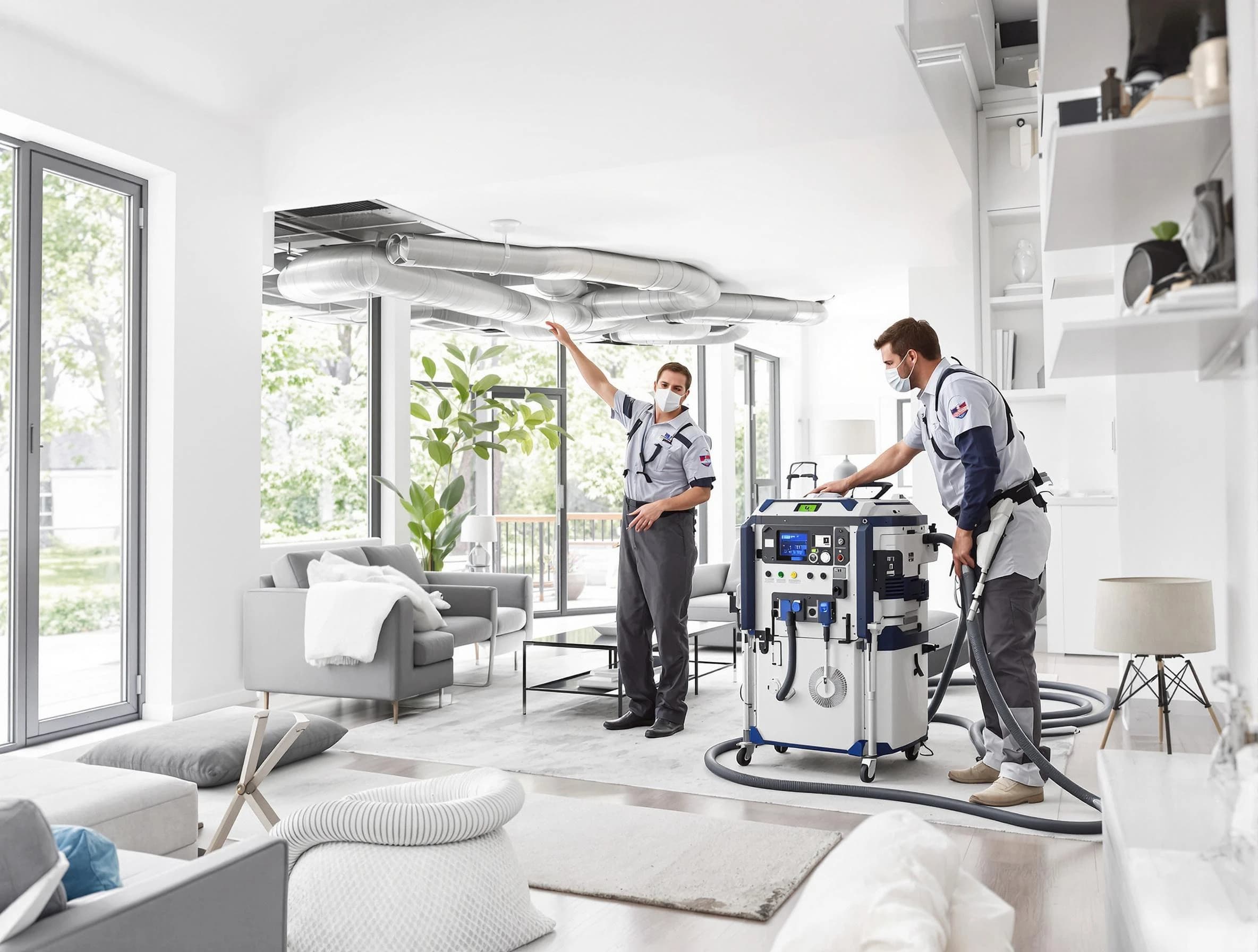 Holladay Air Duct Cleaning professional conducting pure air duct cleaning with state-of-the-art equipment in Holladay