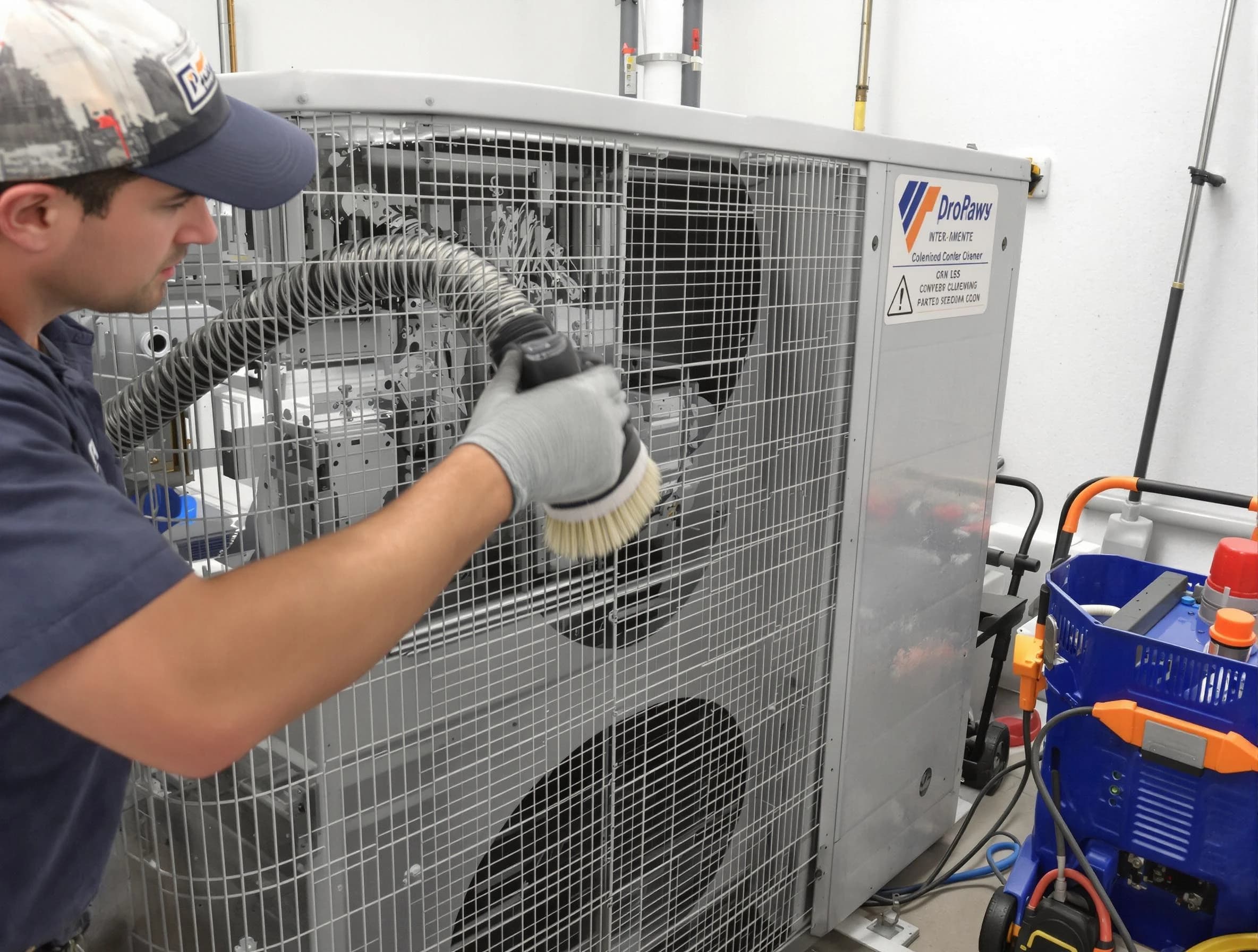 Holladay Air Duct Cleaning specialist performing precision AC coil cleaning for improved system performance in Holladay