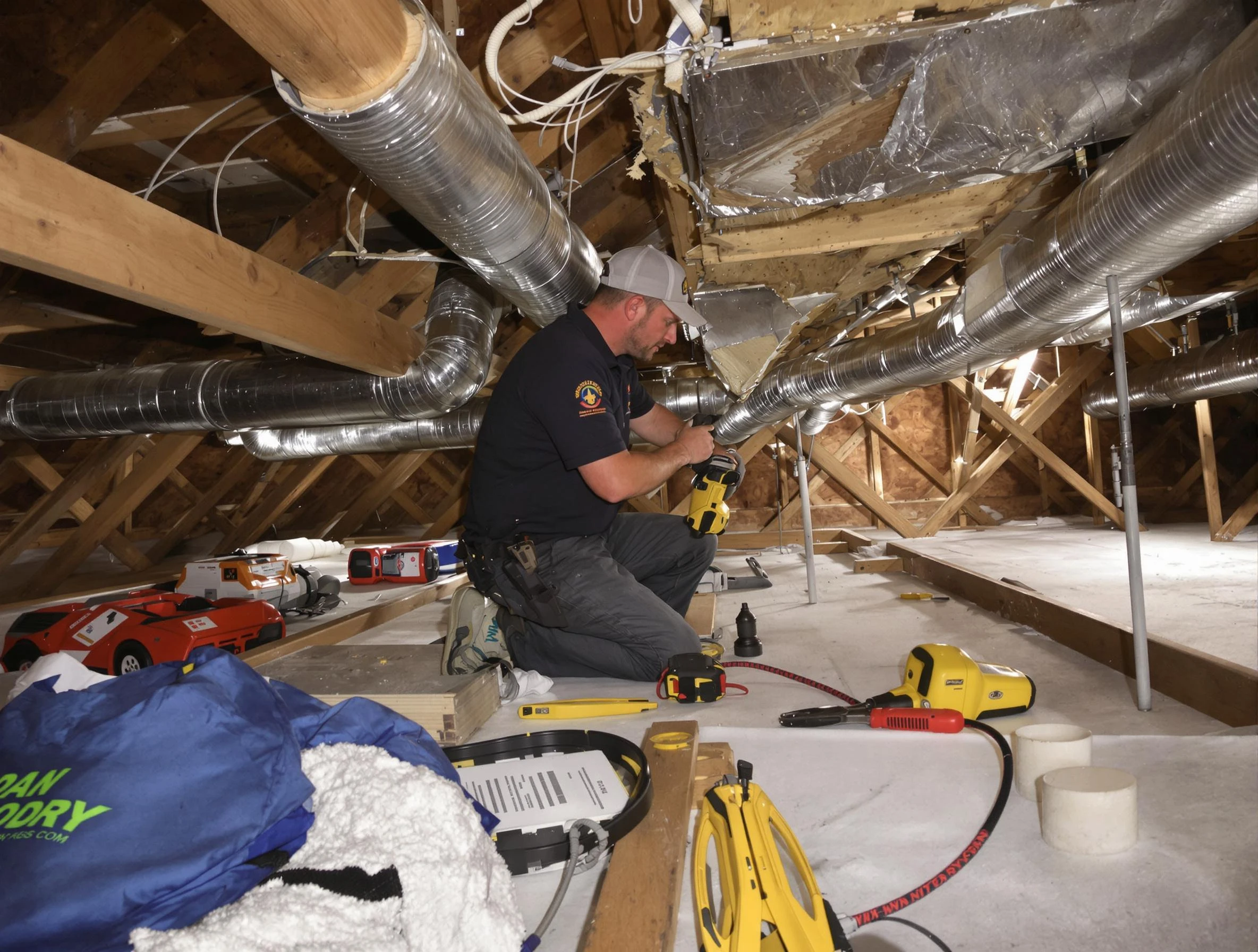 Professional air duct repair by Holladay Air Duct Cleaning in Holladay