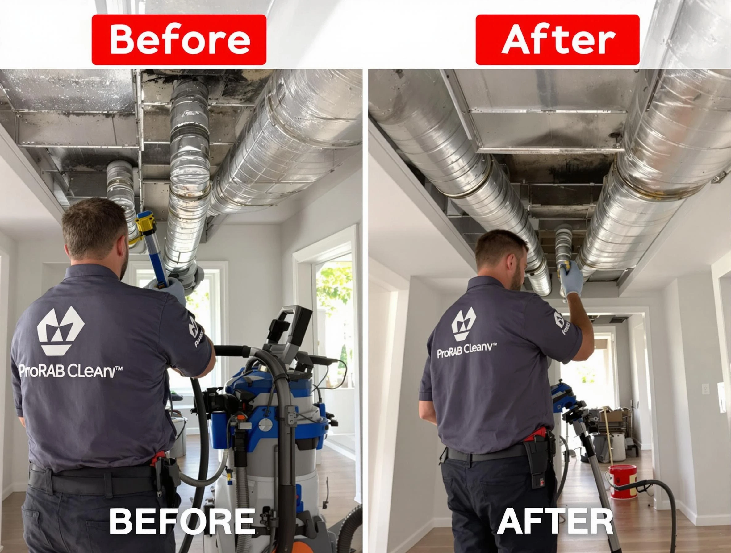 Holladay Air Duct Cleaning expert performing thorough residential duct cleaning in a Holladay home